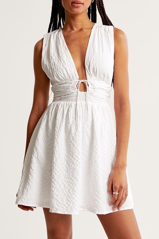 Vestido evasé - Blanco