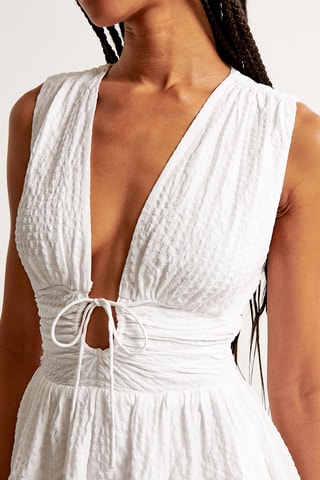 Vestido evasé - Blanco