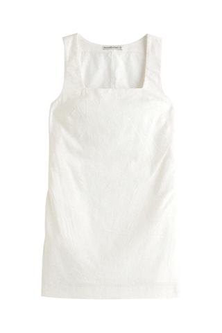 Robe droite en lin - Blanc