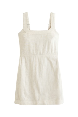 Robe droite en lin - Beige