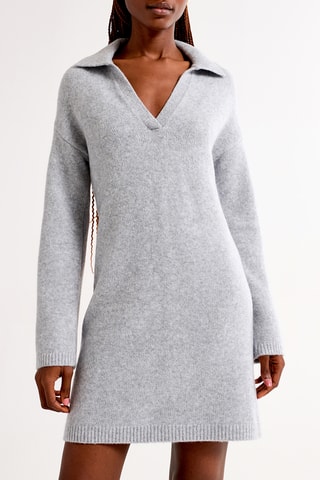 Vestido jersey - Gris claro jaspeado