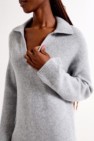 Vestido jersey - Gris claro jaspeado