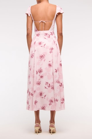 Vestido midi - Rosa empolvado y rosa viejo