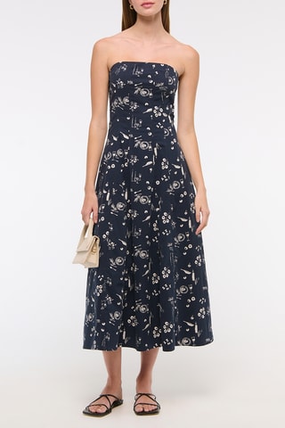 Vestido midi - Azul marino