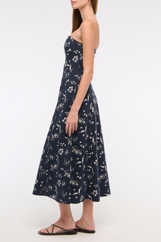 Vestido midi - Azul marino