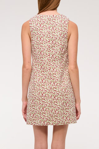 Robe droite en lin - Rouge