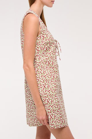 Robe droite en lin - Rouge