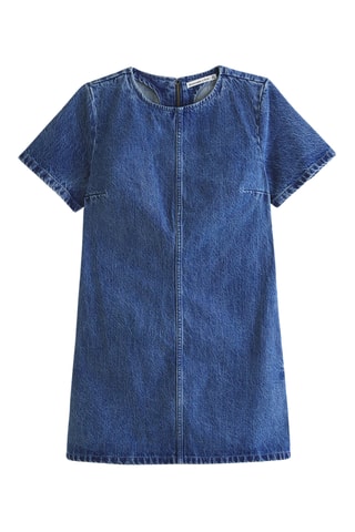 Vestido recto vaquero - Azul
