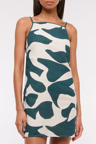 Robe droite en lin - Vert