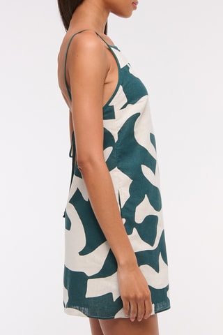 Robe droite en lin - Vert