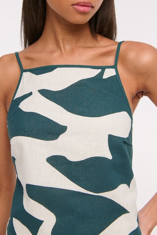 Robe droite en lin - Vert
