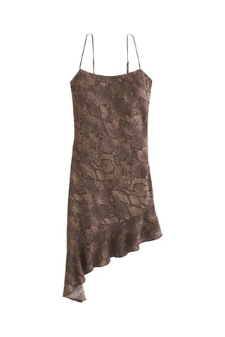 Robe asymétrique - Marron