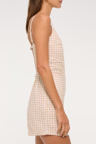 Combishort en lin - Beige