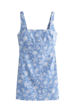 Robe droite en lin - Ciel