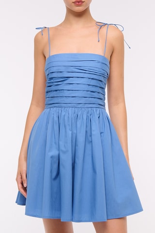 Vestido evasé - Celeste