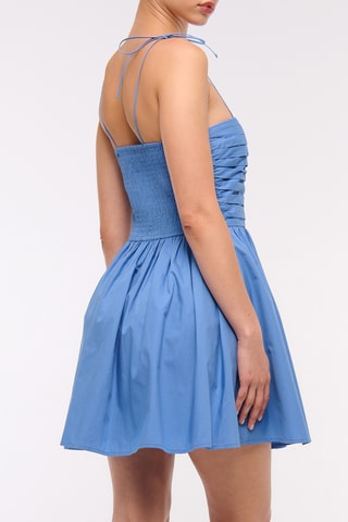 Vestido evasé - Celeste