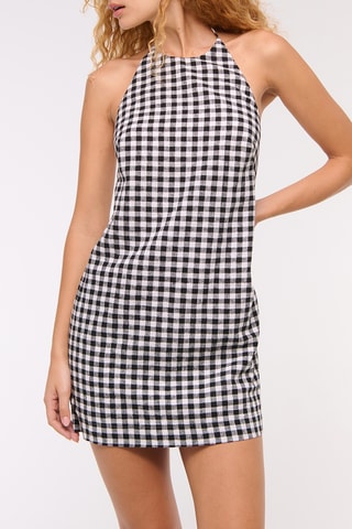 Robe droite en lin - Noir