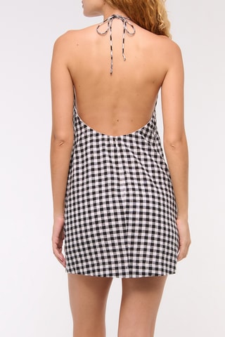 Robe droite en lin - Noir