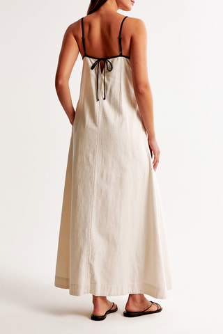 Vestido largo de lino - Crudo