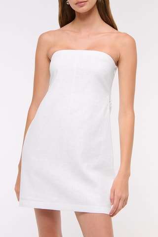 Robe bustier en lin - Ecru