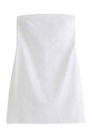 Robe bustier en lin - Ecru