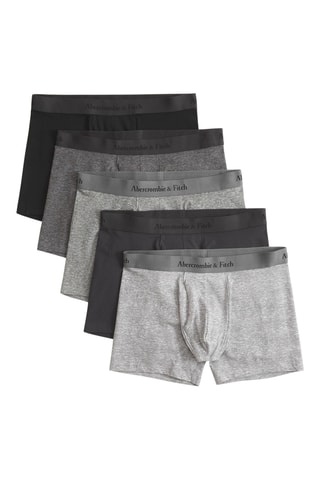5 boxers - Blanc chiné, noir et gris foncé chiné
