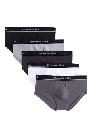 5 slips - Blanc, noir et gris