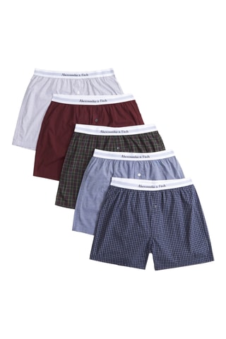 5 caleçons - Blanc, bordeaux et bleu marine