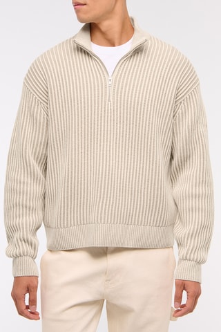 Pull - Blanc et beige