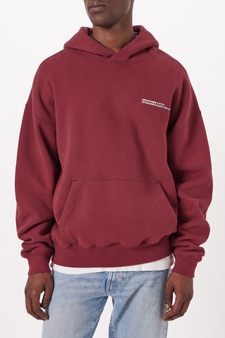 Sweat polaire à capuche - Bordeaux