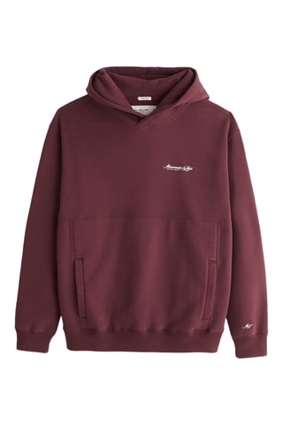 Sweat polaire à capuche - Bordeaux