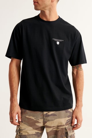 Camiseta oversize - Negro