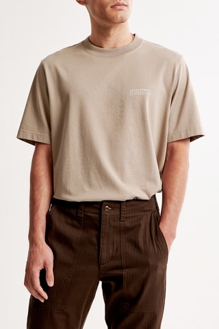 Camiseta oversize - Marrón claro