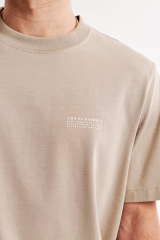 Camiseta oversize - Marrón claro