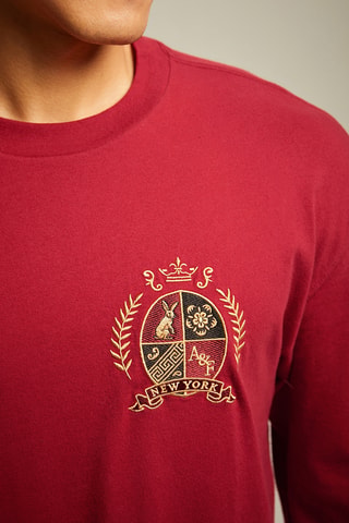 Camiseta oversize - Rojo
