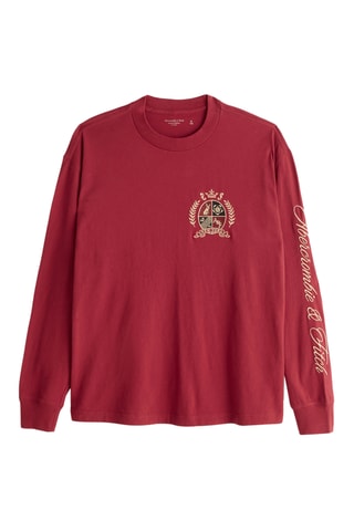 Camiseta oversize - Rojo