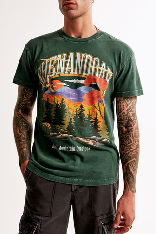 T-shirt relaxed - Vert