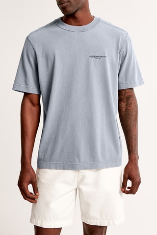Camiseta oversize - Celeste