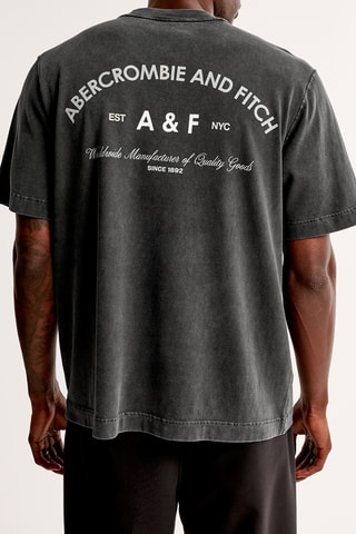 Camiseta oversize - Negro jaspeado