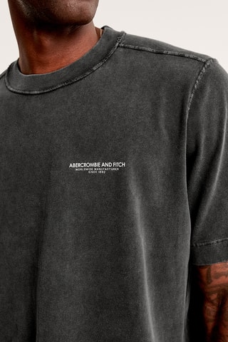Camiseta oversize - Negro jaspeado