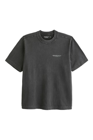 Camiseta oversize - Negro jaspeado