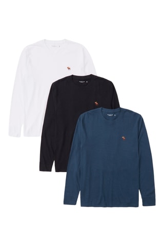 3 camisetas - Blanco, negro y azul marino