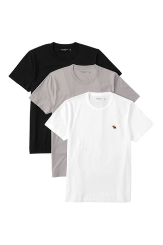 3 camisetas - Verde, blanco y beige