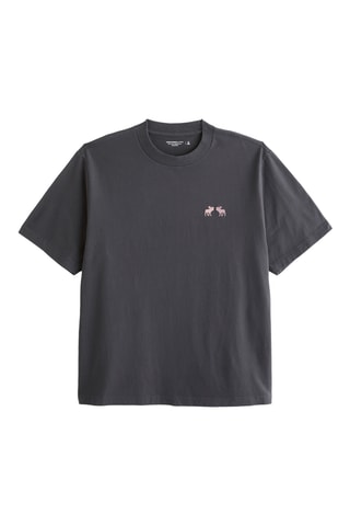 Camiseta oversize - Gris oscuro