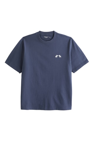 Camiseta oversize - Azul marino