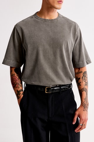 T-shirt oversize - Marron chiné