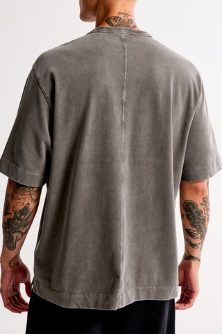 T-shirt oversize - Marron chiné