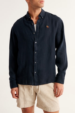 Chemise en lin - Bleu marine