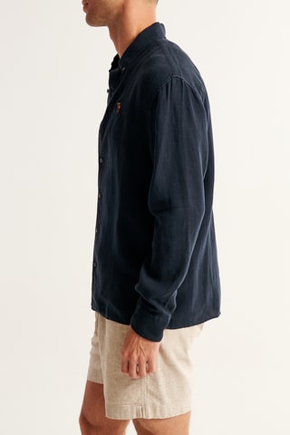 Chemise en lin - Bleu marine