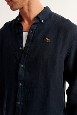 Chemise en lin - Bleu marine